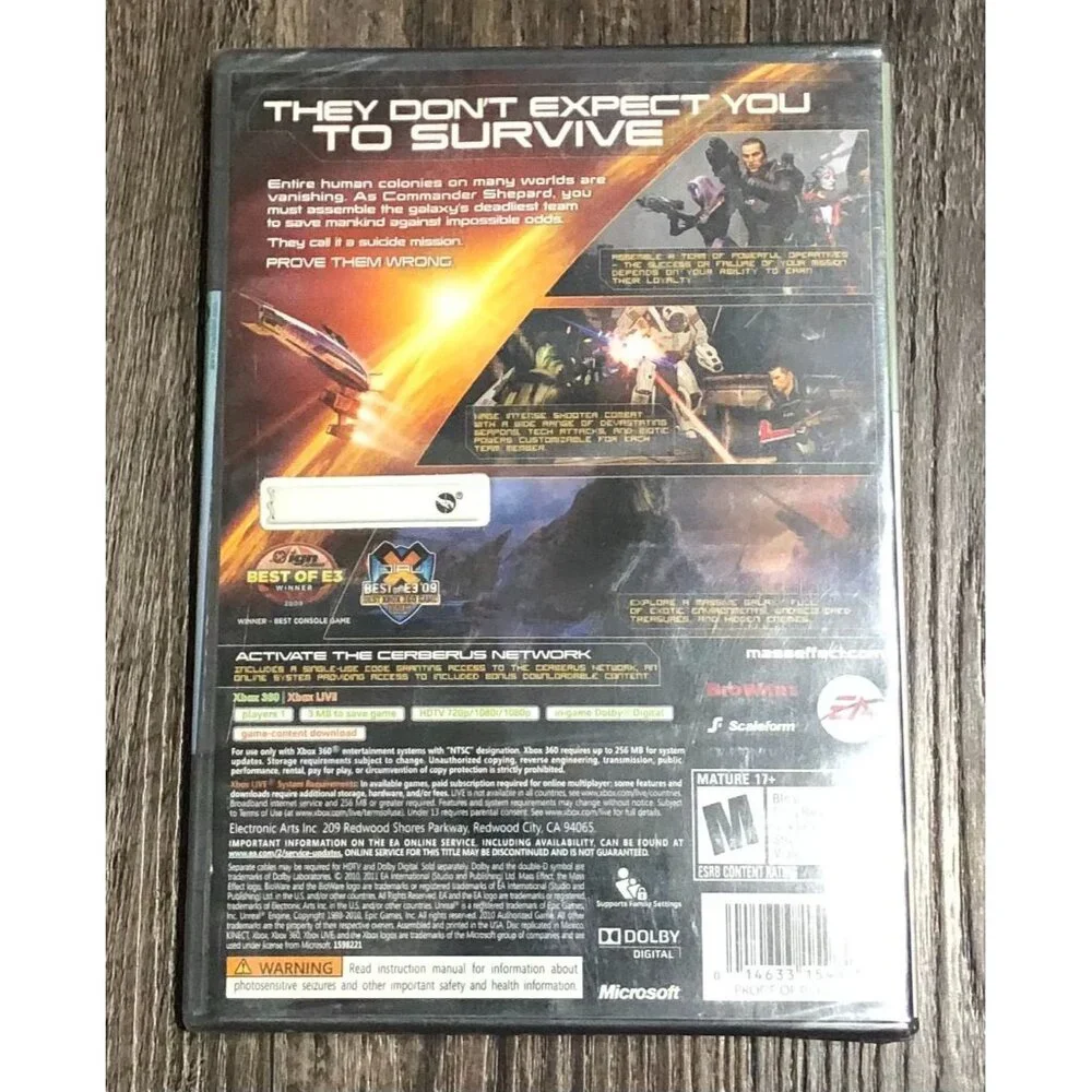Mass Effect 2 (Microsoft Xbox 360, 2010) Platinum Hits | Brand New Sealed
